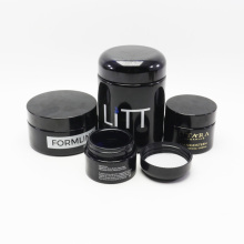 cosmetic black UV gel round glass cream jar VJ-92S